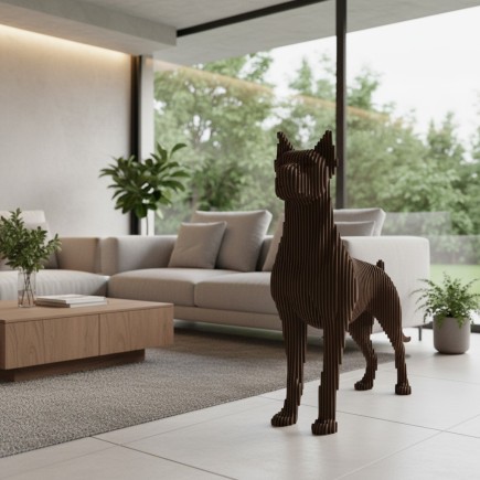 "Karl" Statue Dobermann taille réelle debout