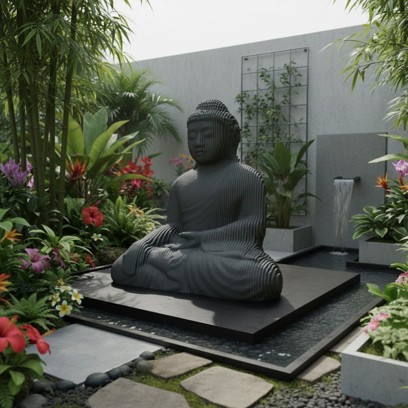 "buddha" La Statue Bouddha XXL exterieur 150cm