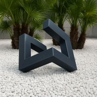 "Paradox"  Sculpture métal géométrique