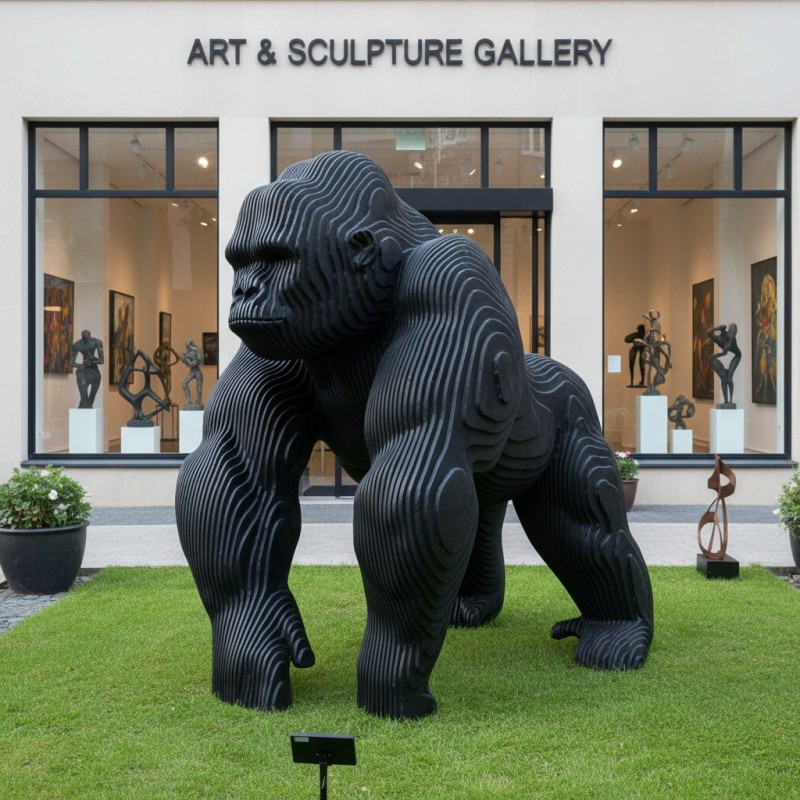 "GORILLA" Statue gorille XXL à 4 pattes paramétrique