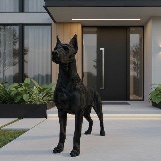 "Karl" Statue Dobermann taille réelle debout