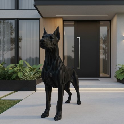 "Karl" Statue Dobermann taille réelle debout